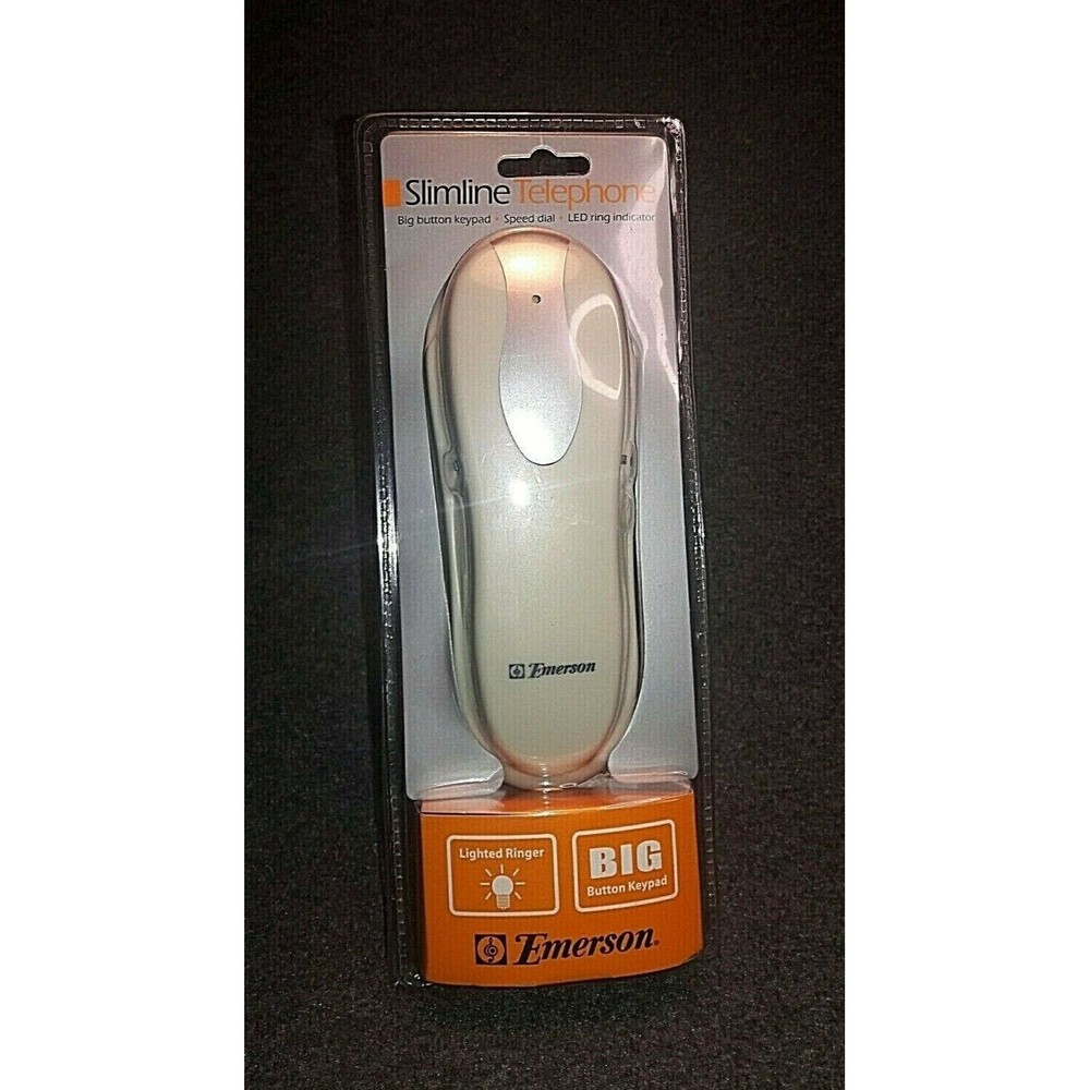 Emerson EM2116 Slimline Big Button Keypad Lighted Ringer Speed Dail Telephone